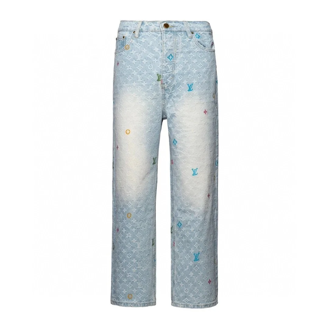 Louis Vuitton Monogram Embroidered Jeans
