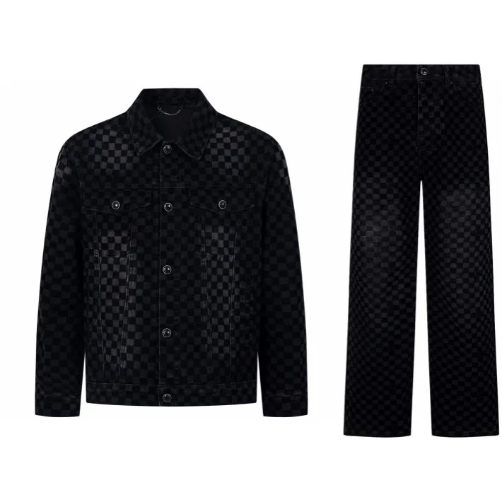 Checkerboard Suit Set in Black