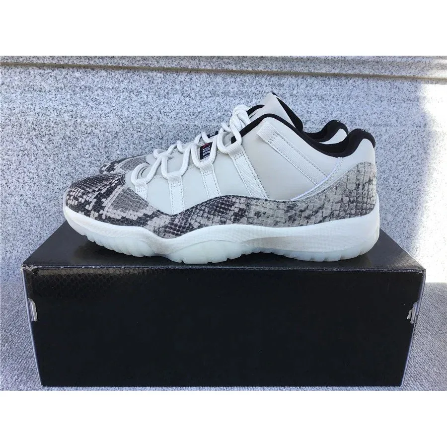 Nike Air Jordan 11 Low Snake Skin White Sneakers