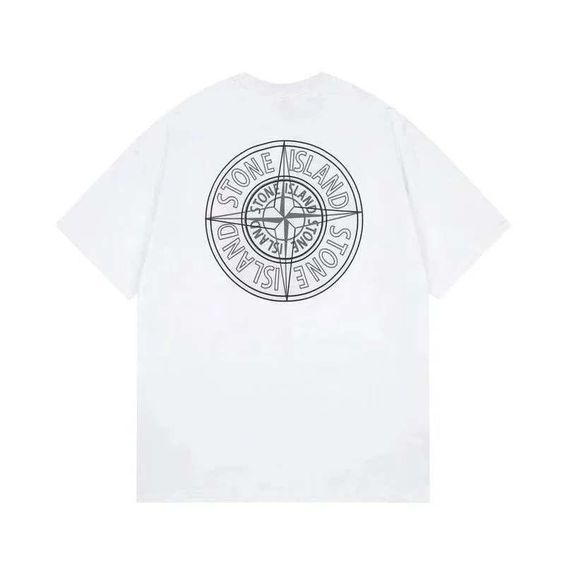 Stone Island White Compass Logo T-Shirt