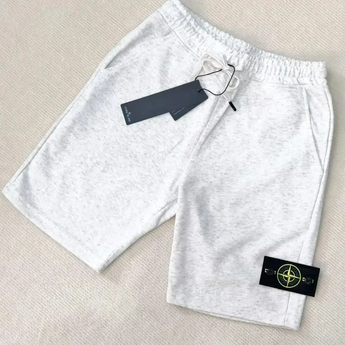Stone Island 68-15 White Shorts