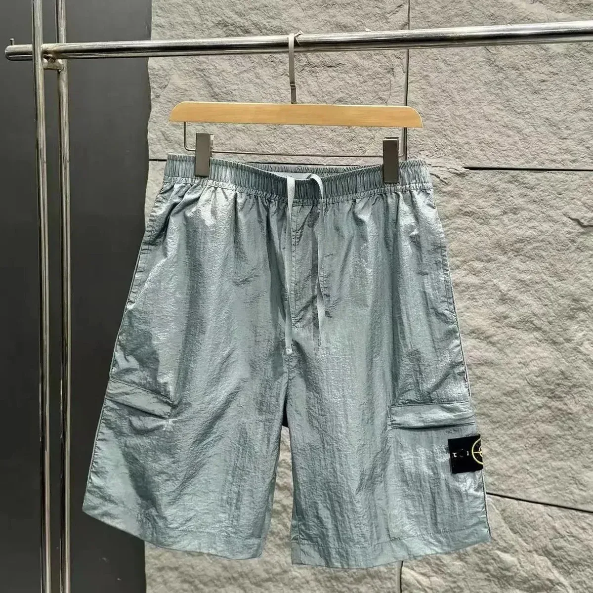 Stone Island 68-15 Blue Cargo Shorts