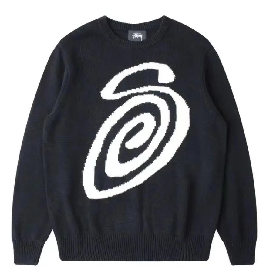 Stussy Stüssy Spiral Knit Sweater Black