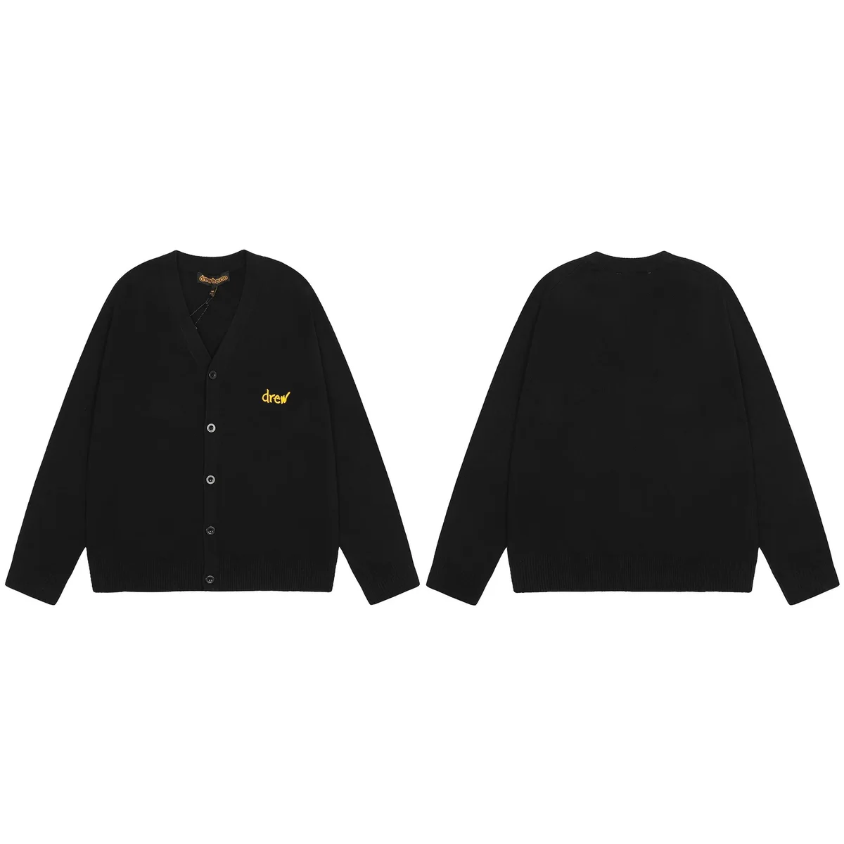 Black 'drew' Embroidered Cardigan