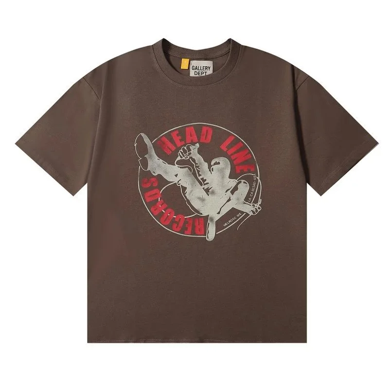 Gallery Dept. Head Line Records T-Shirt Brown