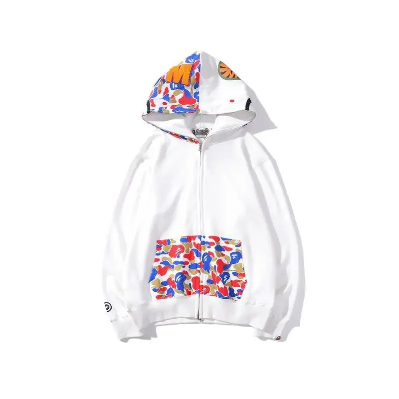 A Bathing Ape BAPE STA Camo Zip-Up Hoodie White/Colorway