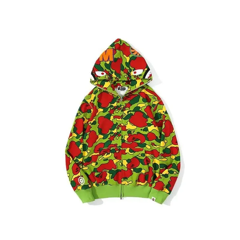 A Bathing Ape ABC Camo BAPE STA Green Hoodie