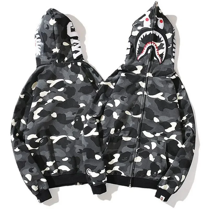 A Bathing Ape BAPE STA Shark Camo Hoodie