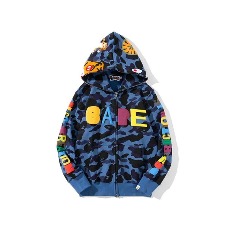 A Bathing Ape BAPE STA Camo Hoodie Shark 33 Jacket