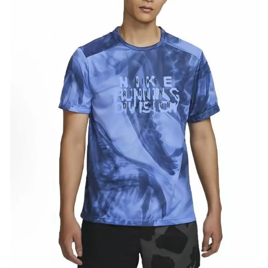 Nike Running Division Tie-Dye T-Shirt Blue