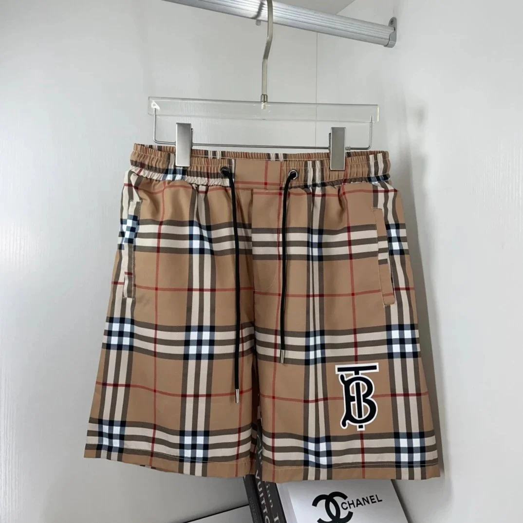 Burberry Classic Check TB Logo Shorts Beige