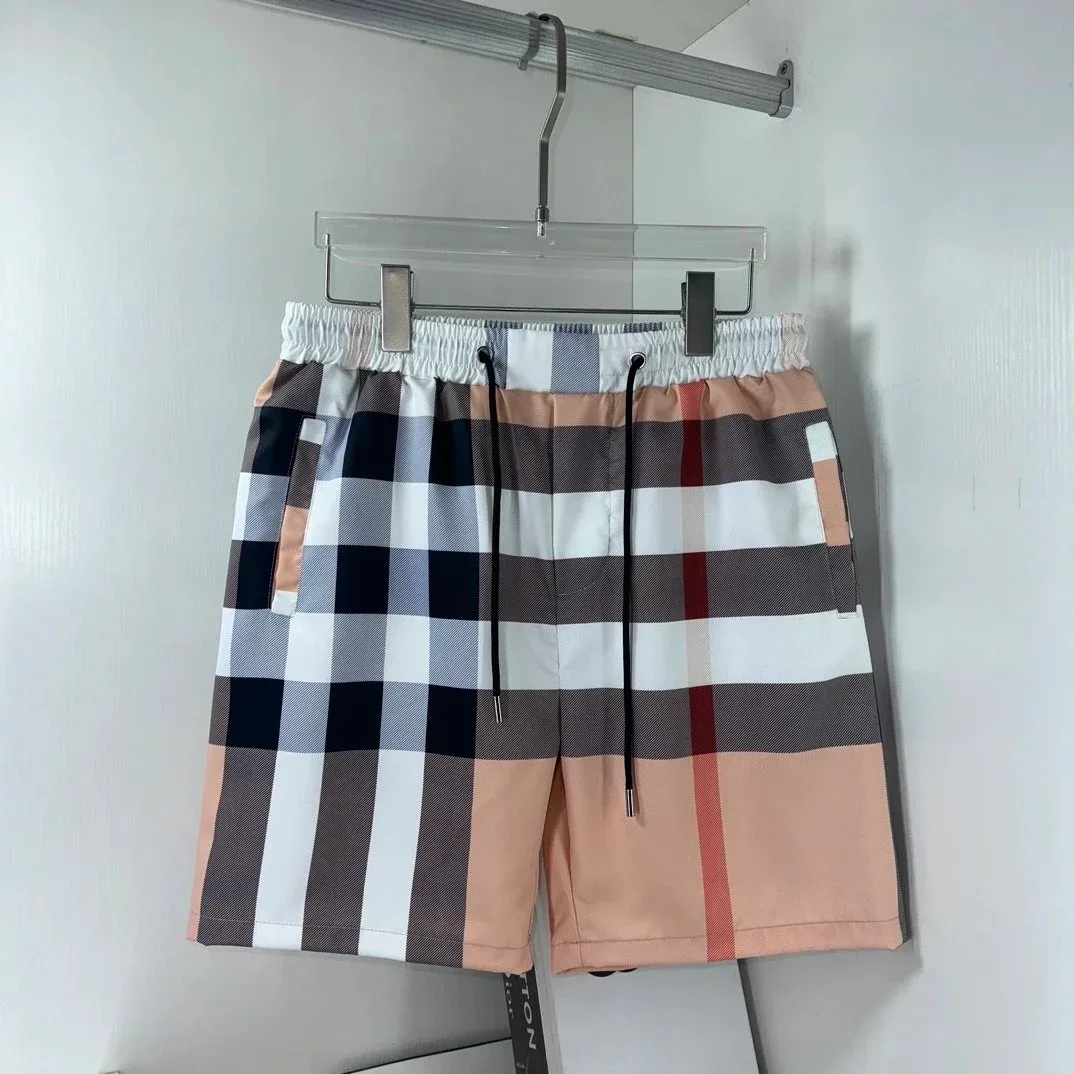 Checked Plaid Shorts Beige/Black Casual Shorts