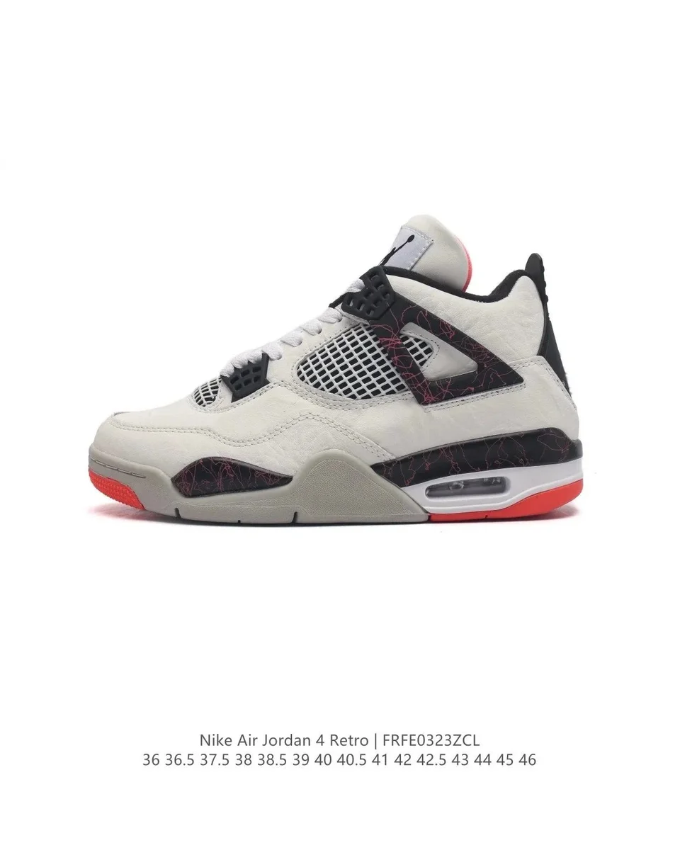 Nike Air Jordan 4 Retro Sail/University Red Sneakers