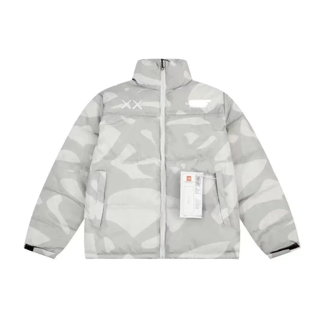 Unisex Camo Print Puffer Jacket