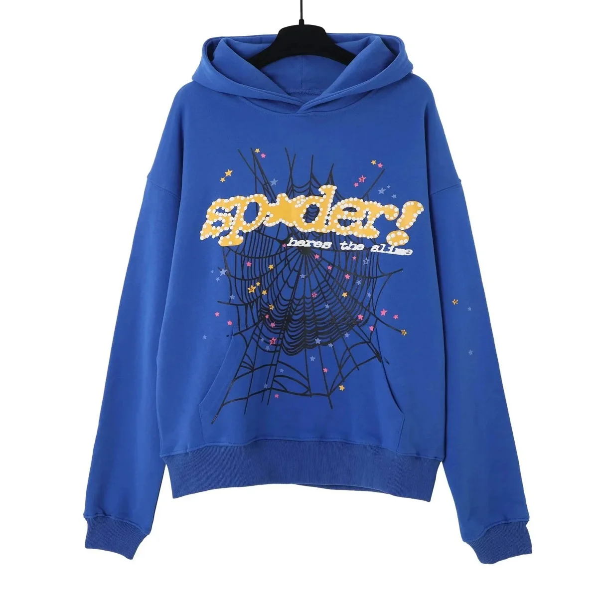 Blue Spider Web Graphic Hoodie