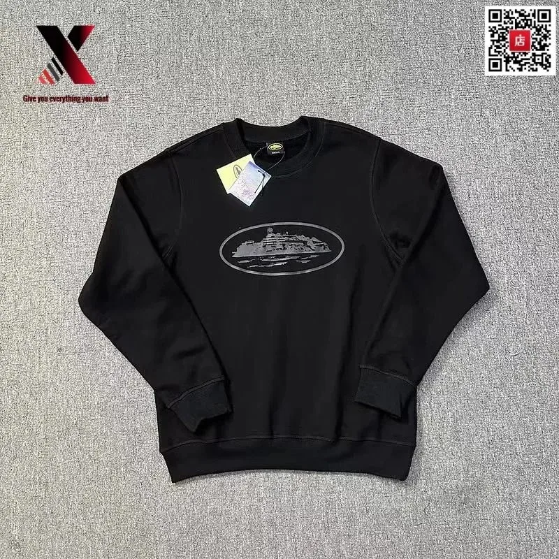 Black 'Ship' Graphic Sweatshirt