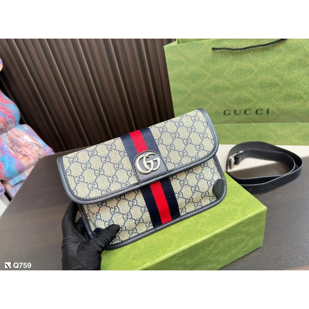 Gucci GG Supreme Web Stripe Belt Bag