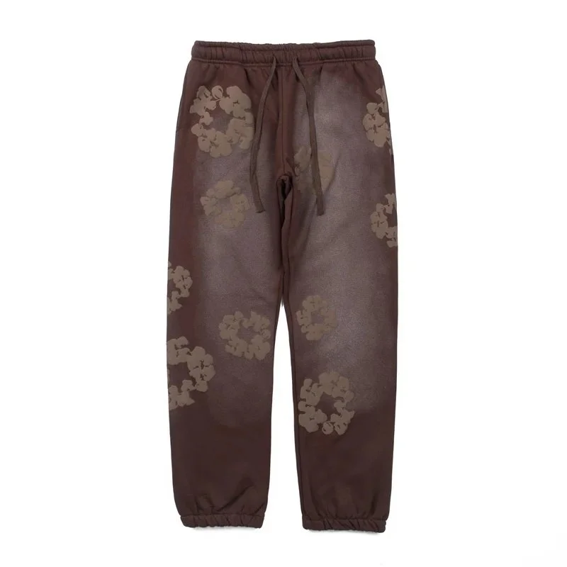 Brown Floral Print Sweatpants