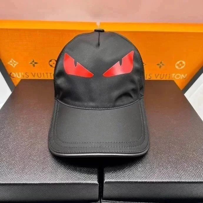 Louis Vuitton Monster Eyes Cap Black Red Headwear