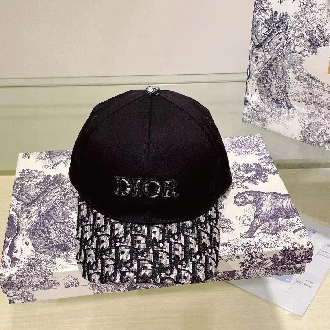 Dior Black Oblique Cap Headwear