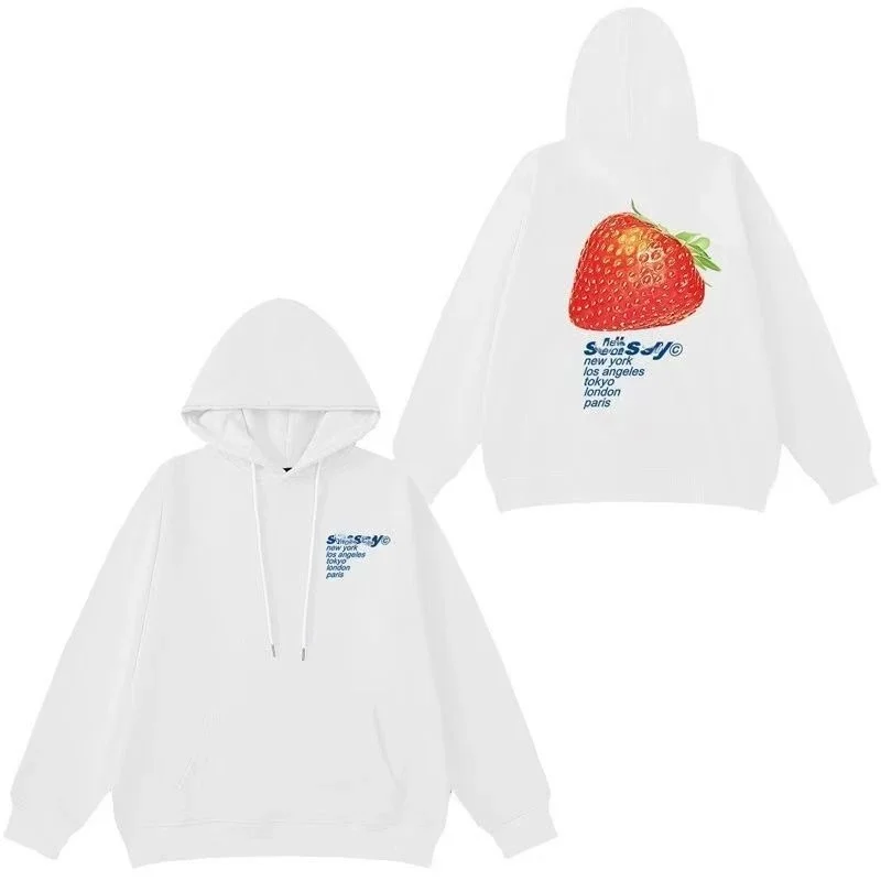 Stussy Stüssy Strawberry Print Hoodie White