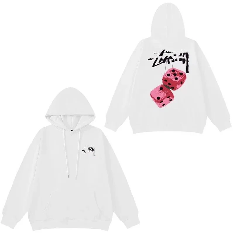 Stussy Stüssy Dice Print White Hoodie