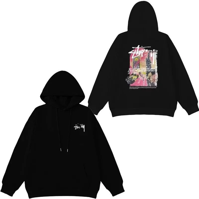 Stussy Stüssy Hoodie Black Graphic Pullover