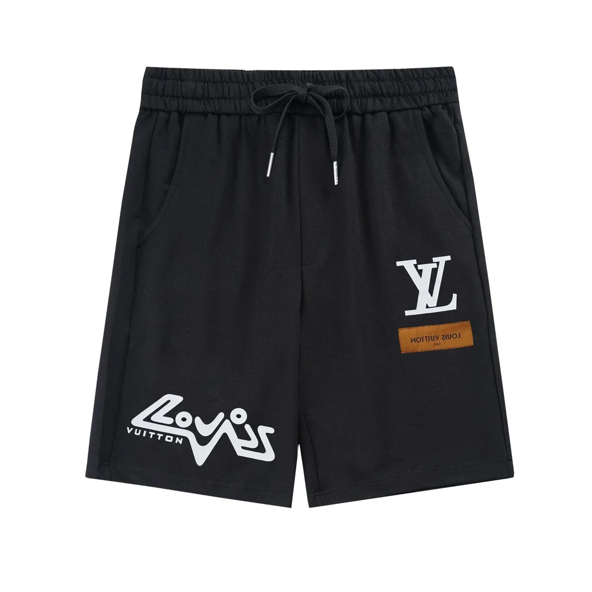 Louis Vuitton LV Logo Black Shorts
