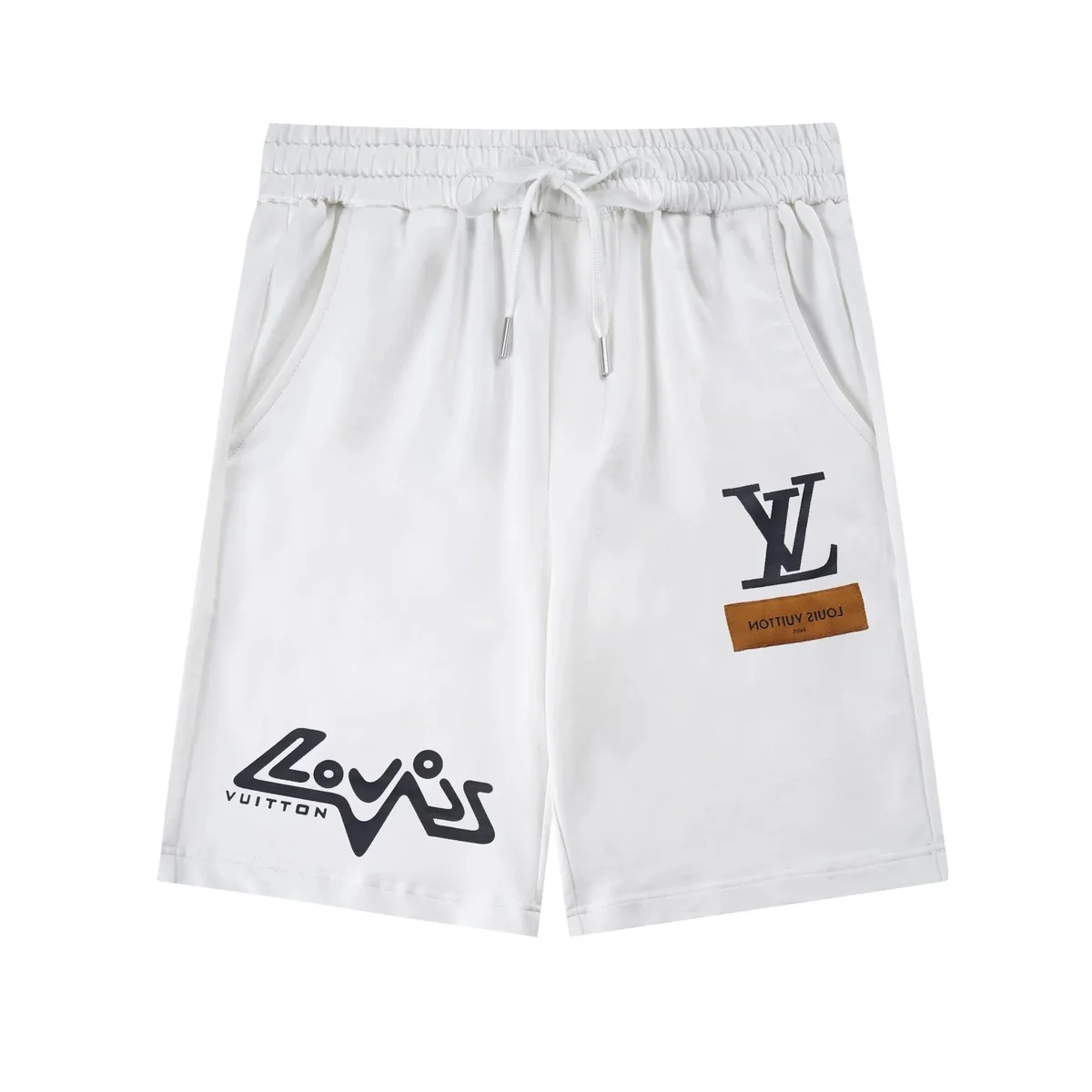 Louis Vuitton White LV Logo Shorts