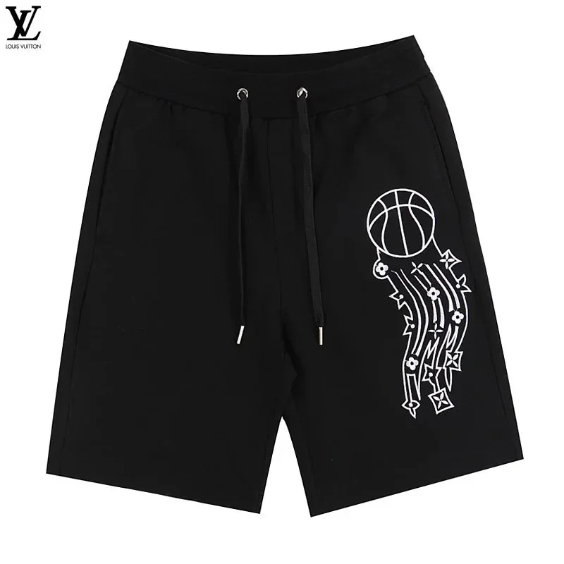 Louis Vuitton Basketball Print Shorts Black