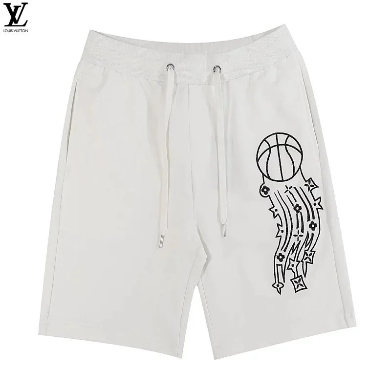 Louis Vuitton Basketball Print Shorts White