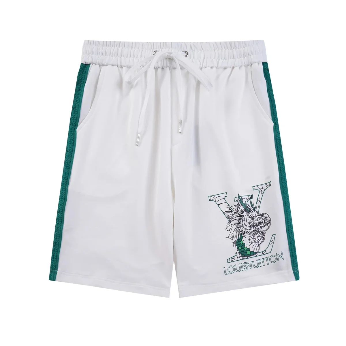 Louis Vuitton White Dragon Graphic Shorts