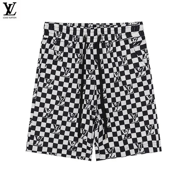 Louis Vuitton Checkerboard LV Logo Shorts Black