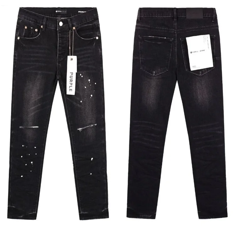 Purple Brand P001 Black Distressed Jeans