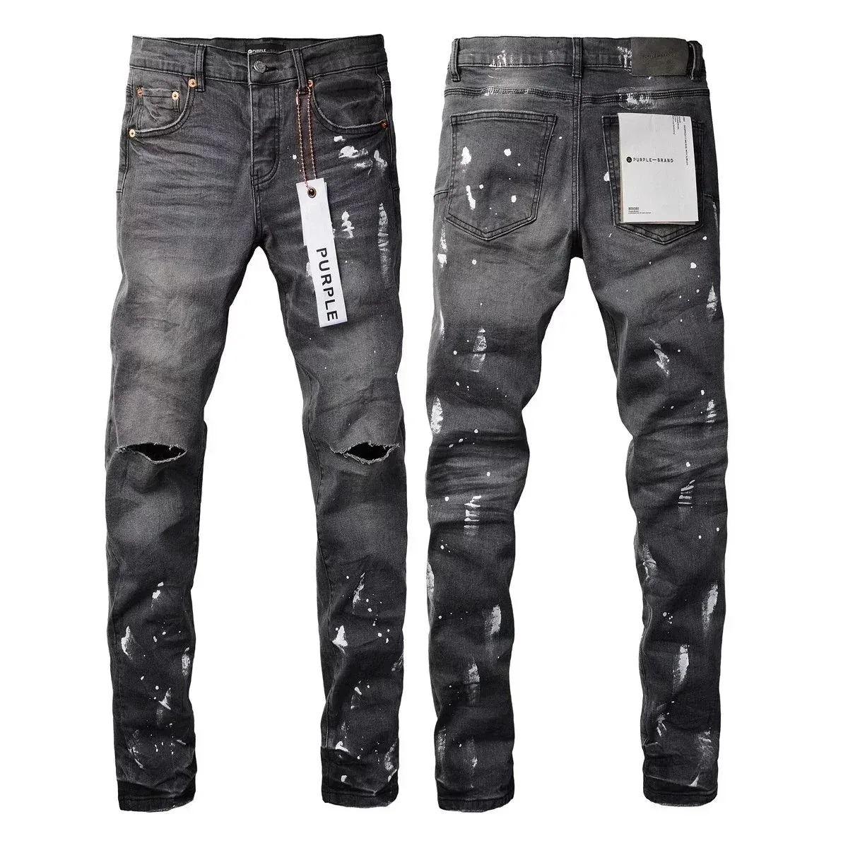Purple Brand P001 Paint Splatter Jeans