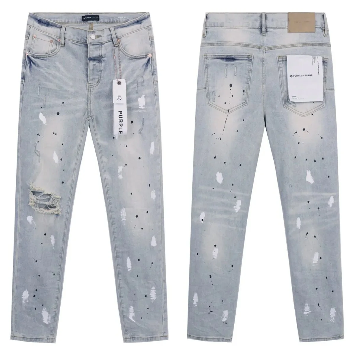 Purple Brand P001 Paint Splatter Jeans