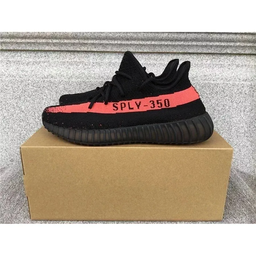 Adidas Yeezy 350 Black/Red Sneakers