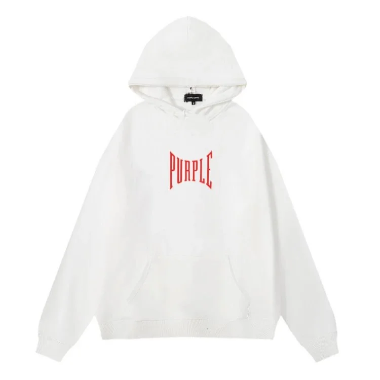Purple Brand P001 White Red Hoodie