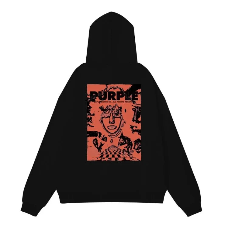 Purple Brand P001 Black Art Print Hoodie