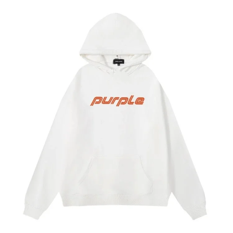 Purple Brand P001 White 'purple' Hoodie