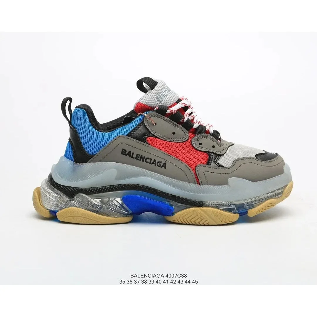Balenciaga Triple S 4007C38 Grey/Red/Blue Sneakers