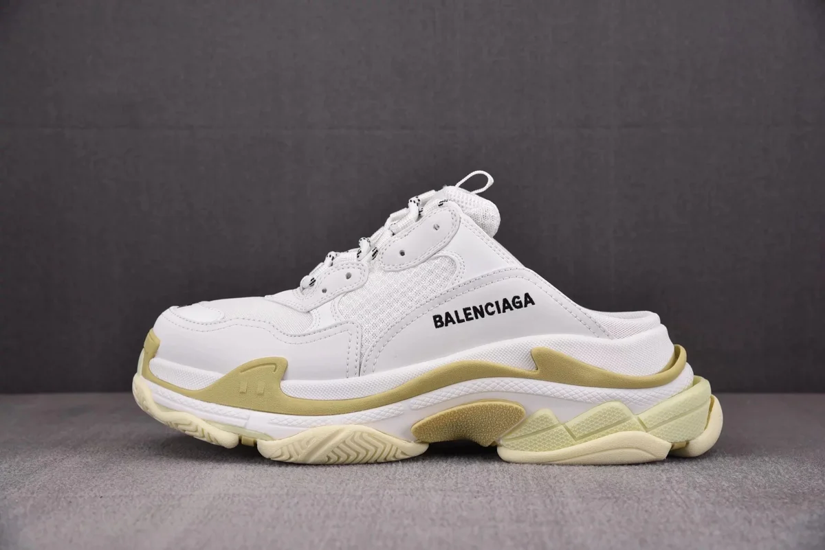 Balenciaga Triple S Speed Trainer White Yellow Sneakers
