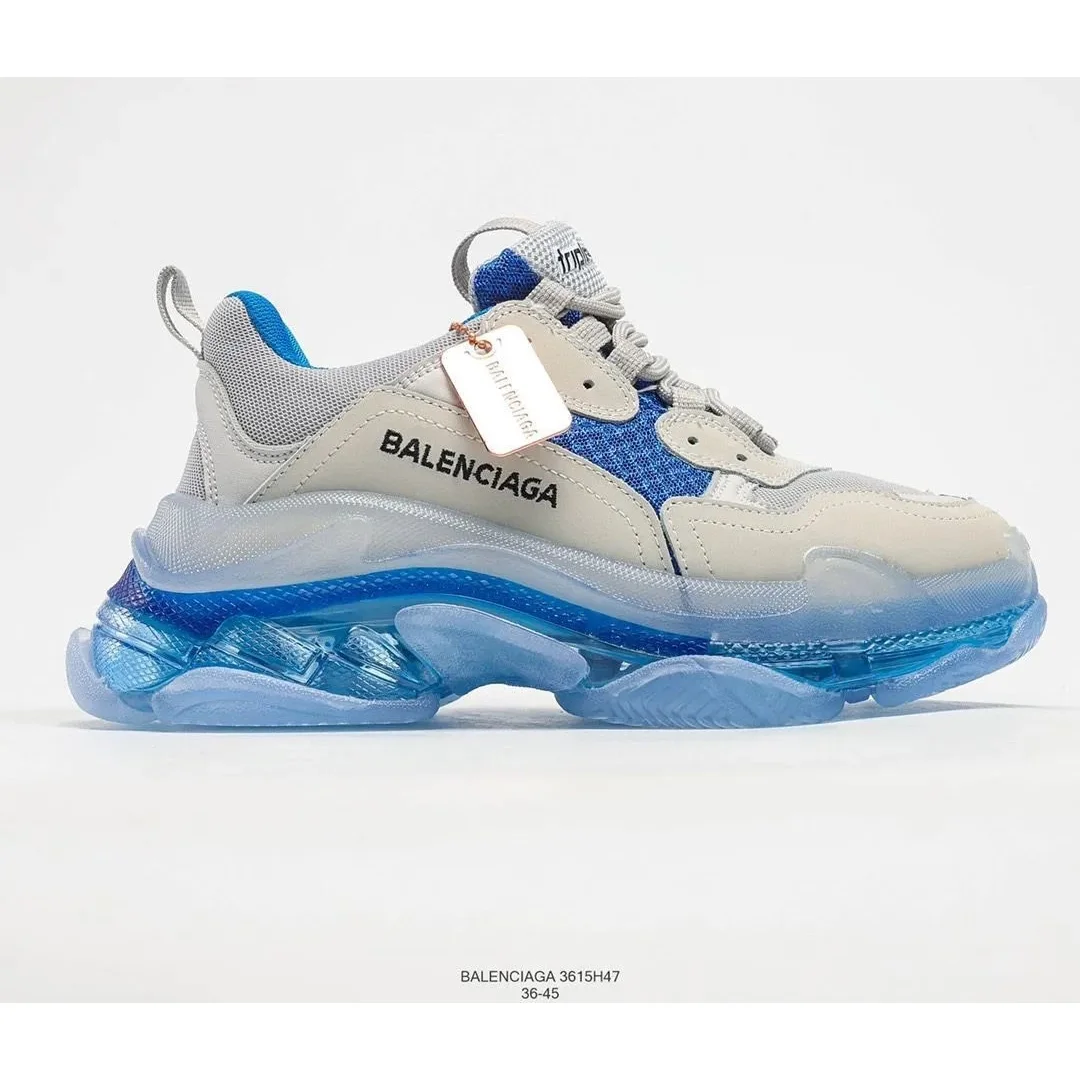 Balenciaga Triple S 09 Silver Blue Sneakers
