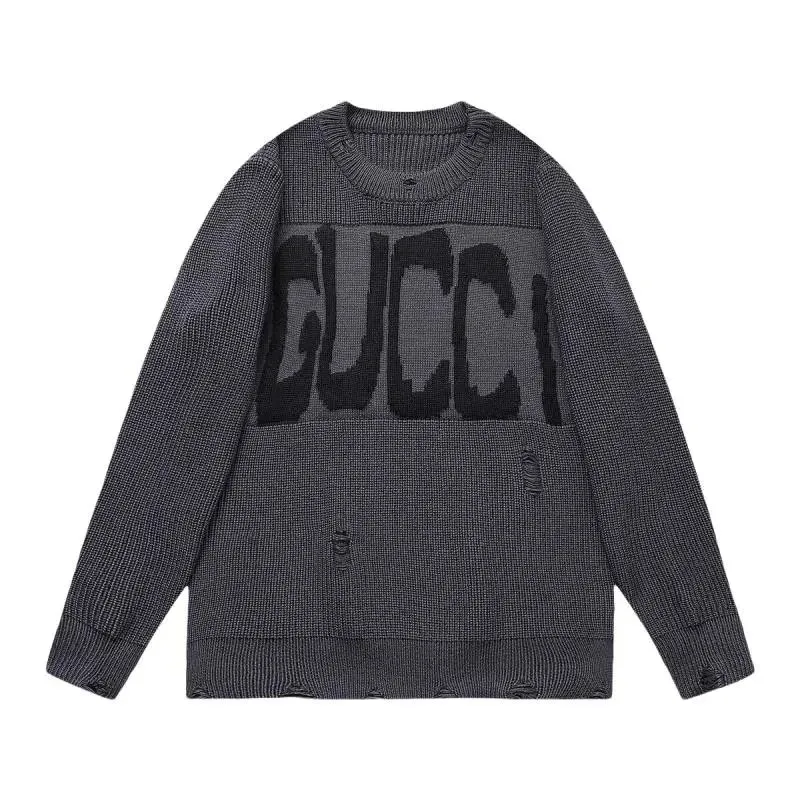 Gucci Logo Knit Sweater Black Casual