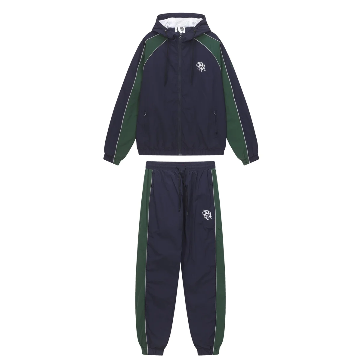 Unisex Navy & Green Tracksuit Set
