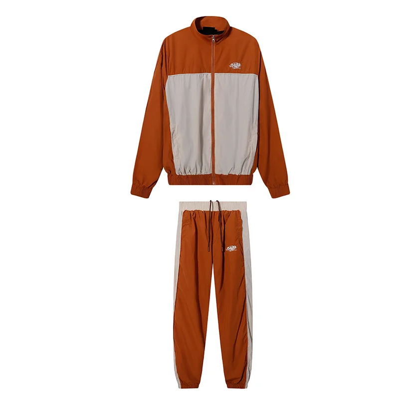 Unknown Brand Tracksuit Set Orange & Beige