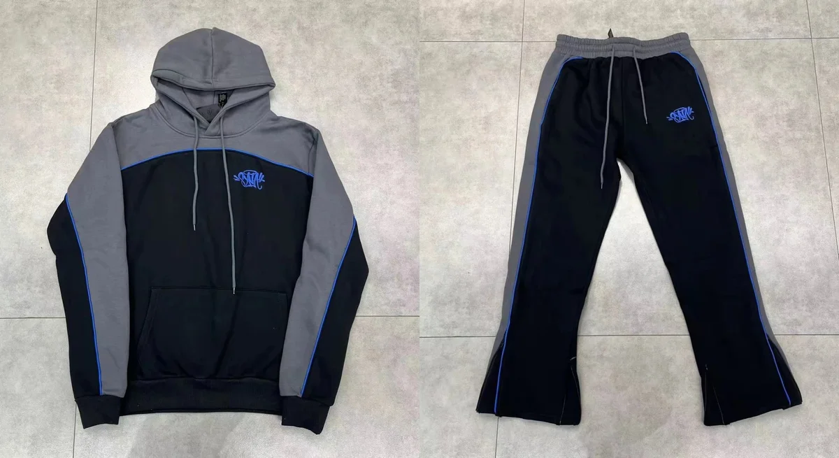 Unknown Brand Co-ord Set Black/Blue Tracksuit