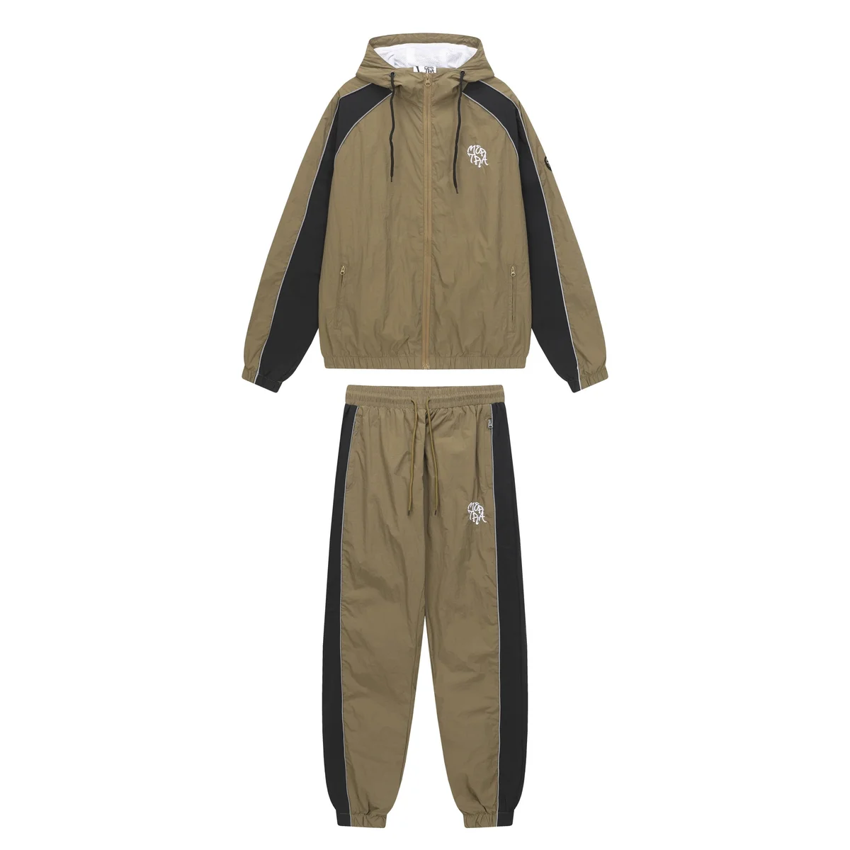 Unisex Tracksuit Set in Olive & Black