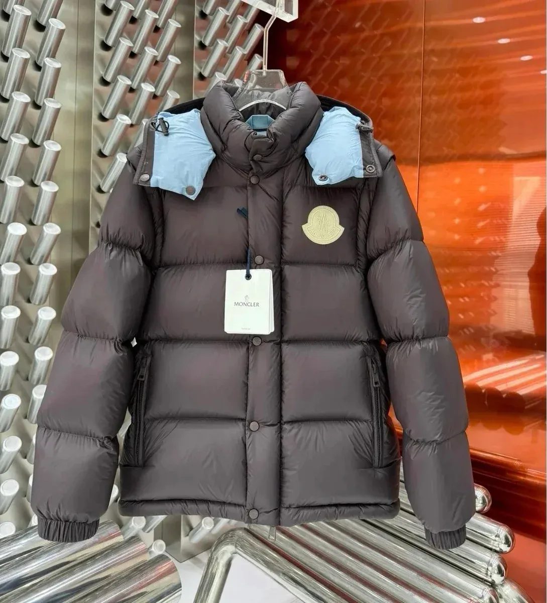 Moncler Black & Light Blue Parka