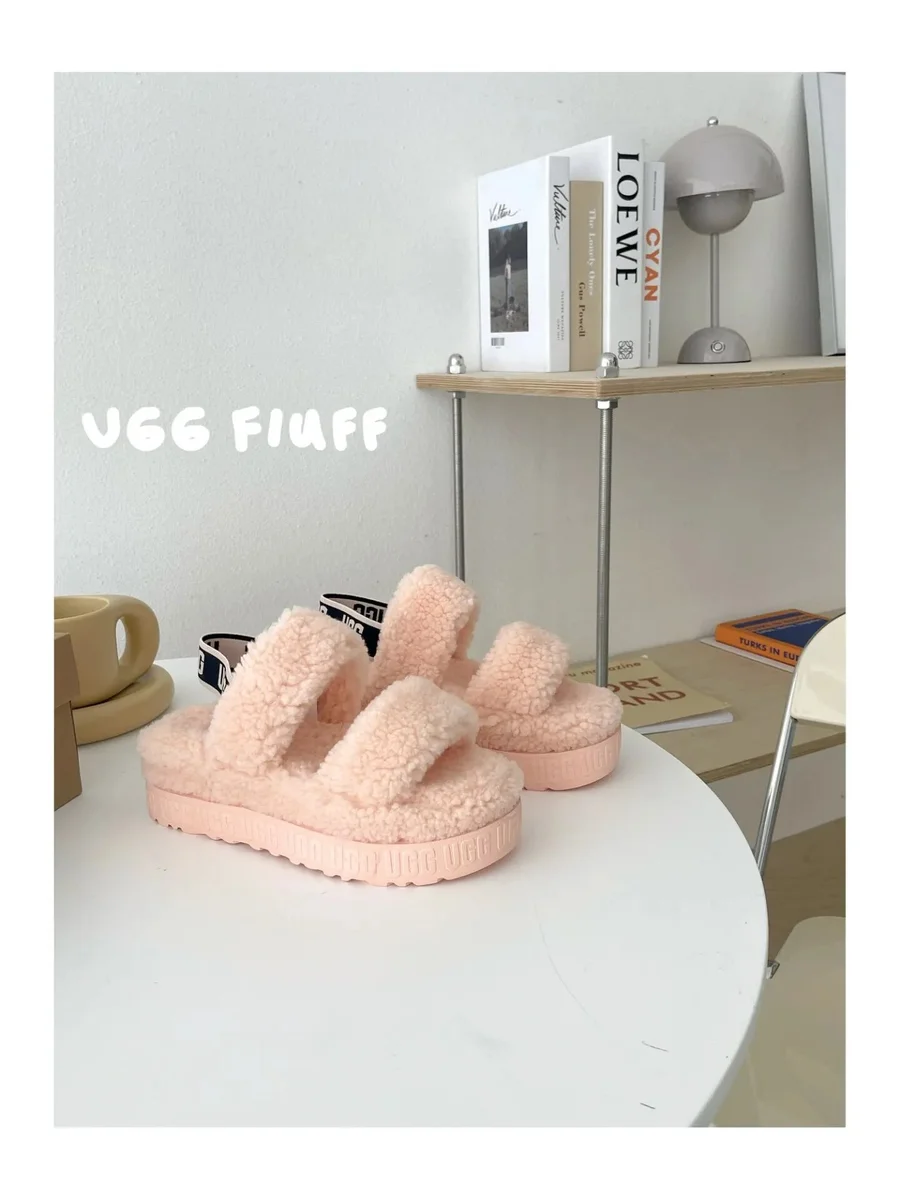 UGG Fiuff Pink Slippers